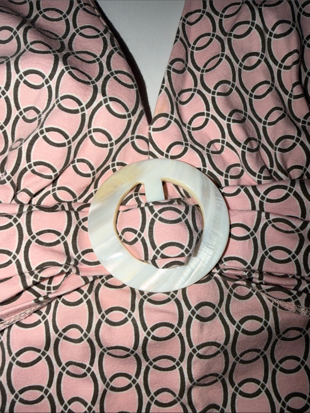 Tommy Bahamas Light Pink & Gray Dress, size L - Picture 3 of 4
